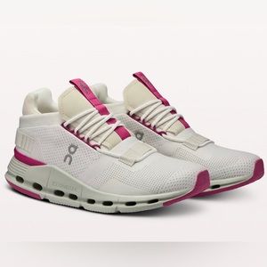 Never worn white and pink on cloud sneakers
